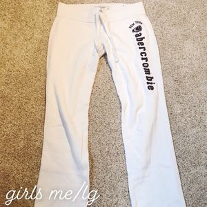 Abercrombie White Sweat/PJ Pants